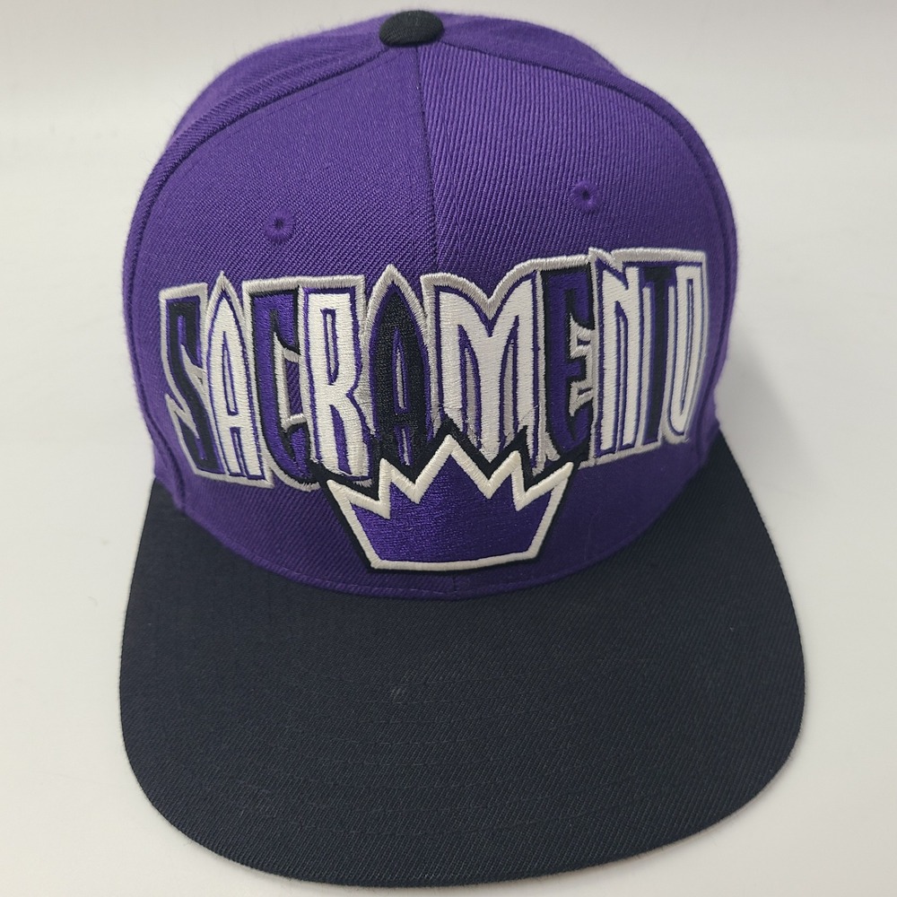 Sacramento Kings Hat Snapback Mitchell & Ness Purple Black NBA Wool Blend Men